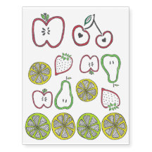 Temporary Fruit Tattoos