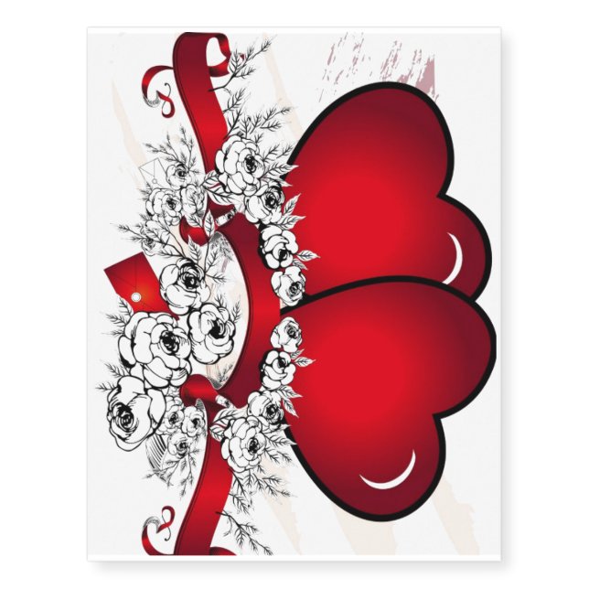 Temporary heart temporary tattoos (Front)