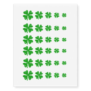 Temporary lucky clover St Patrick's Day tattoos