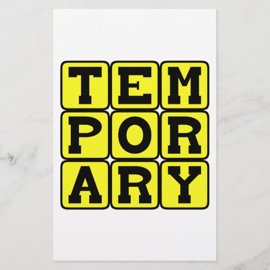 Temporary, Short-Term (Front)