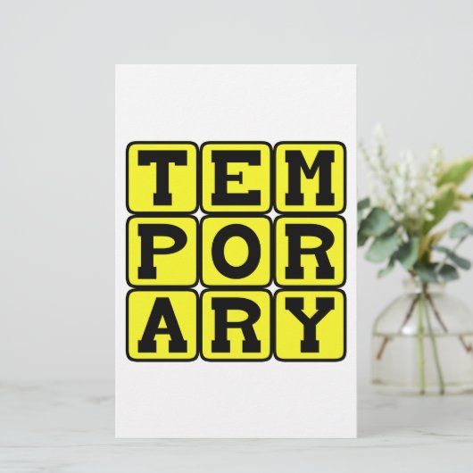 Temporary, Short-Term (Standing Front)
