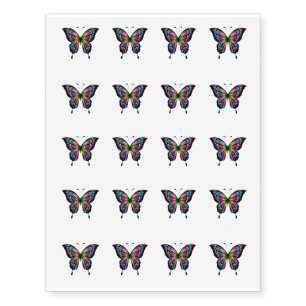 Temporary Tattoo Sheet-Butterfly