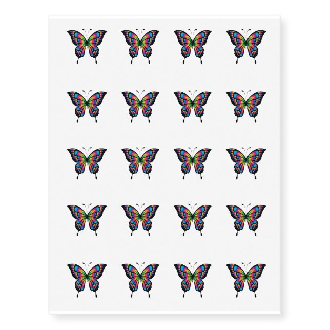 Temporary Tattoo Sheet-Butterfly (Front)