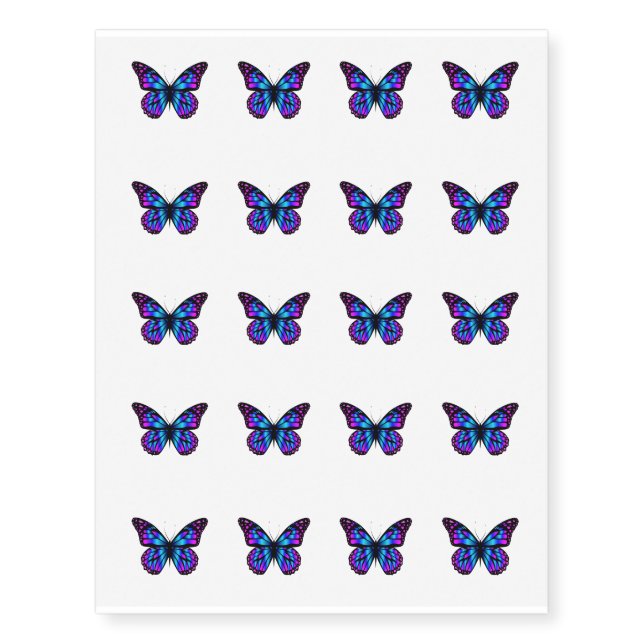 Temporary Tattoo Sheet-Butterfly (Front)