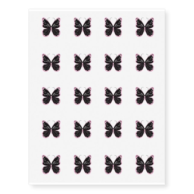 Temporary Tattoo Sheet-Butterfly (Front)