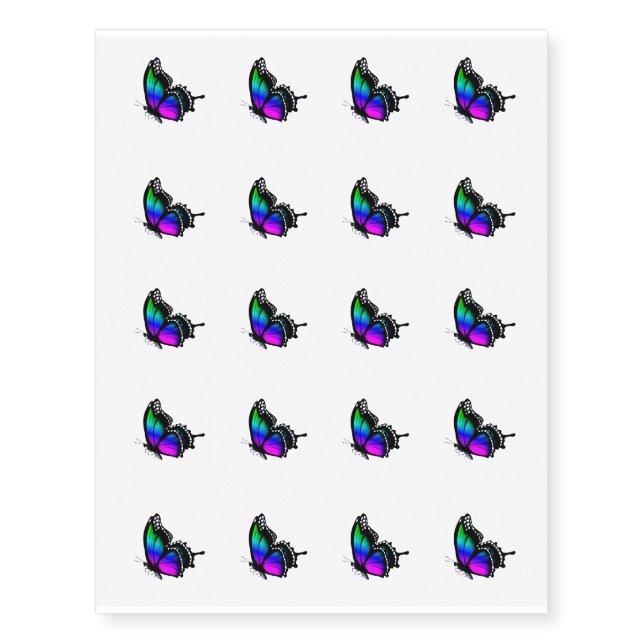 Temporary Tattoo Sheet-Butterfly (Front)