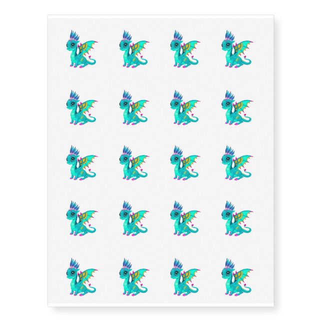Temporary Tattoo Sheet-Dragon (Front)