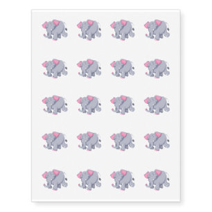 Temporary Tattoo Sheet-Elephant