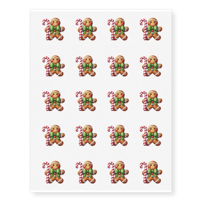 Temporary Tattoo Sheet-Gingerman (Front)