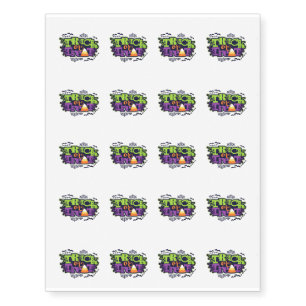 Temporary Tattoo Sheet-Halloween