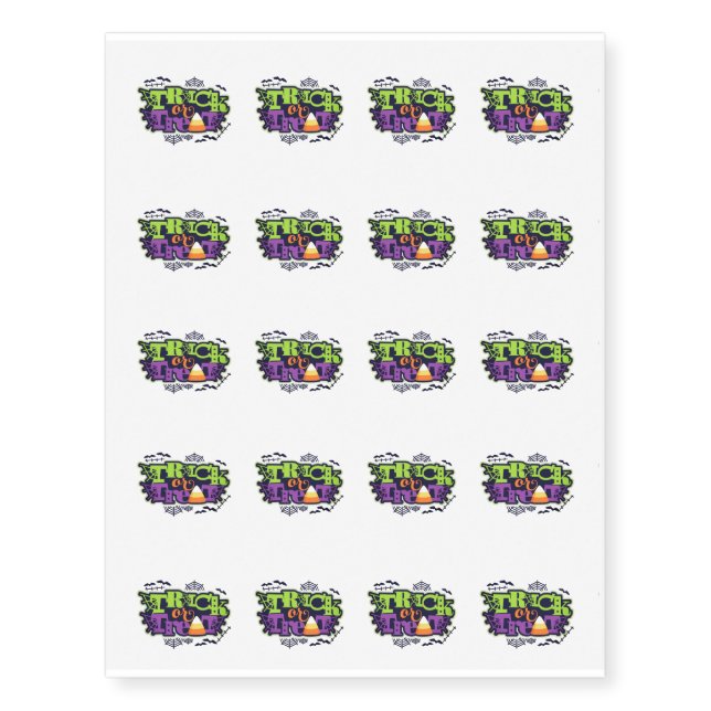 Temporary Tattoo Sheet-Halloween (Front)