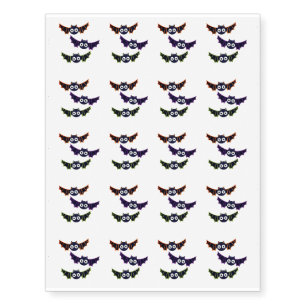Temporary Tattoo Sheet-Halloween Bats