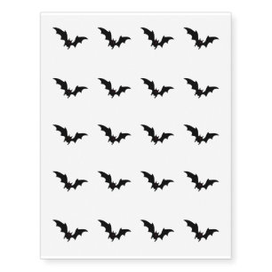 Temporary Tattoo Sheet-Halloween Bats