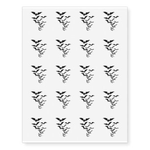 Temporary Tattoo Sheet-Halloween Bats