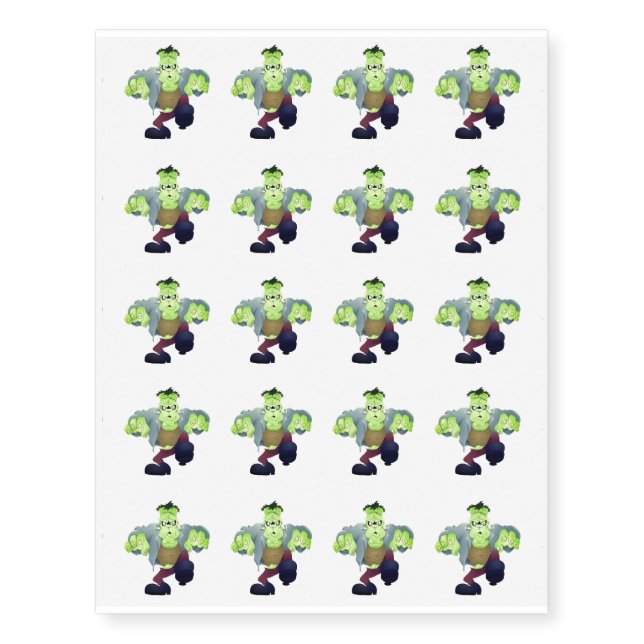 Temporary Tattoo Sheet-Halloween Frankenstein (Front)