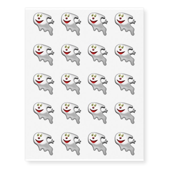 Temporary Tattoo Sheet-Halloween Ghost (Front)