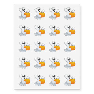 Temporary Tattoo Sheet-Halloween Ghost