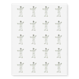 Temporary Tattoo Sheet-Halloween Mummy