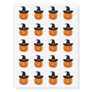 Temporary Tattoo Sheet-Halloween Pumpkin