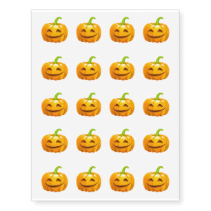 Temporary Tattoo Sheet-Halloween Pumpkin