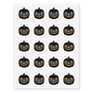 Temporary Tattoo Sheet-Halloween Pumpkin