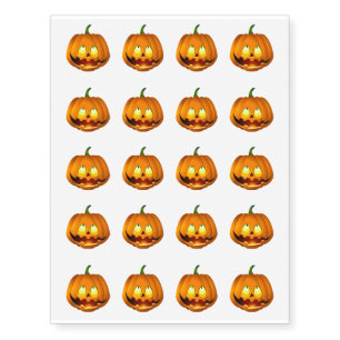 Temporary Tattoo Sheet-Halloween Pumpkin