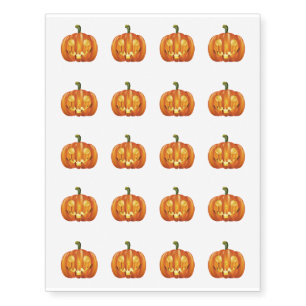 Temporary Tattoo Sheet-Halloween Pumpkin