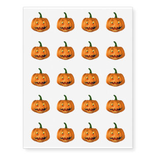 Temporary Tattoo Sheet-Halloween Pumpkin