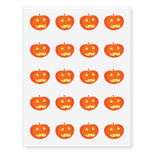 Temporary Tattoo Sheet-Halloween Pumpkin