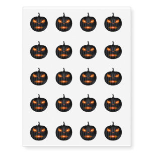 Temporary Tattoo Sheet-Halloween Pumpkins
