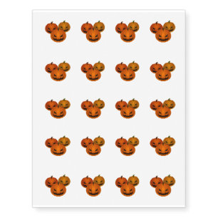 Temporary Tattoo Sheet-Halloween Pumpkins