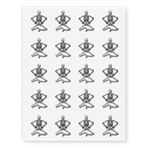 Temporary Tattoo Sheet-Halloween Skeleton