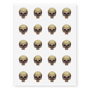 Temporary Tattoo Sheet-Halloween Skull