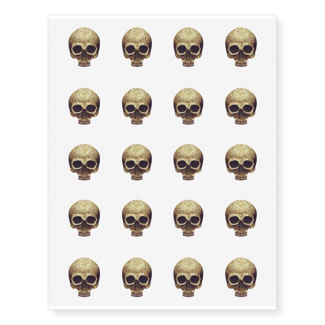 Temporary Tattoo Sheet-Halloween Skull (Front)