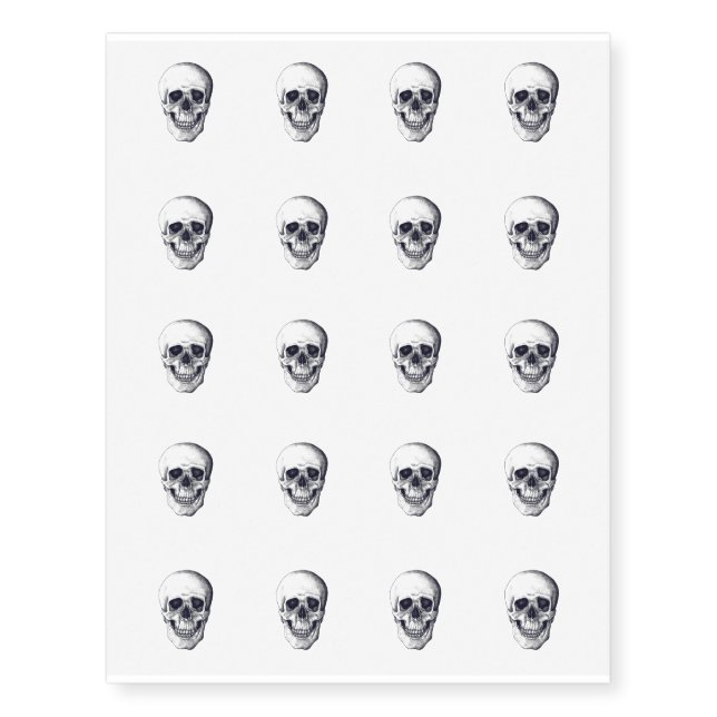 Temporary Tattoo Sheet-Halloween Skull (Front)