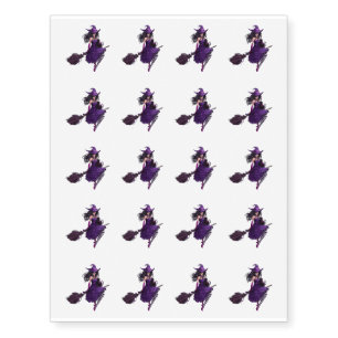 Temporary Tattoo Sheet-Halloween Witch