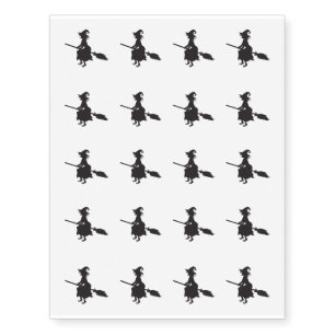 Temporary Tattoo Sheet-Halloween Witch
