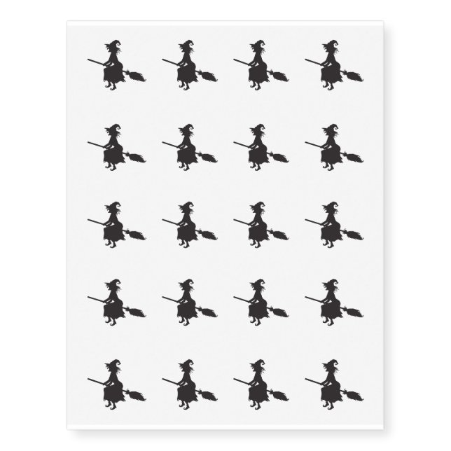 Temporary Tattoo Sheet-Halloween Witch (Front)