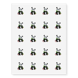 Temporary Tattoo Sheet-Panda