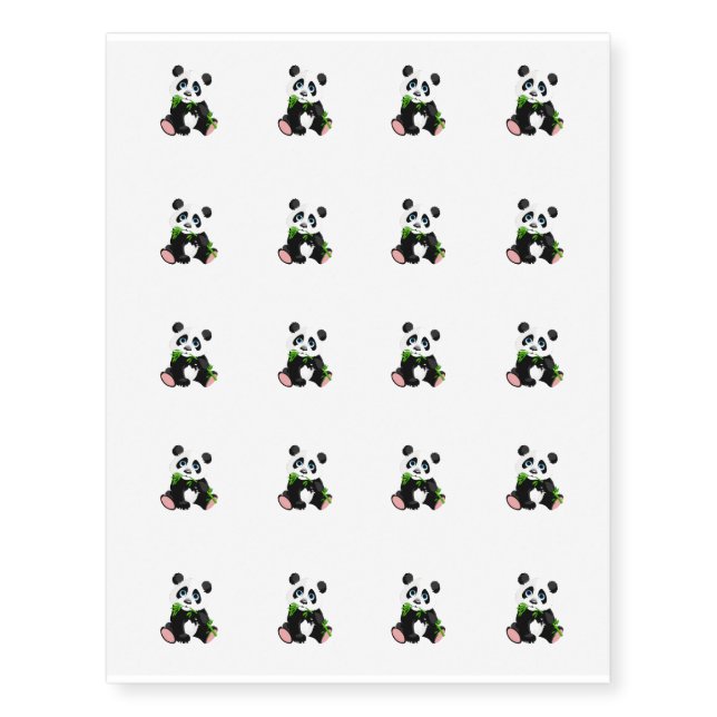 Temporary Tattoo Sheet-Panda (Front)