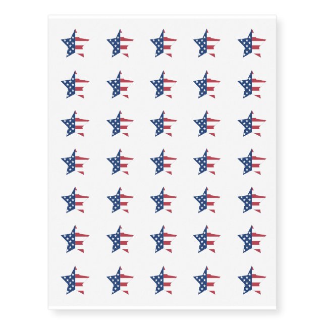 Temporary Tattoo Sheet-Patriotic Stars (Front)