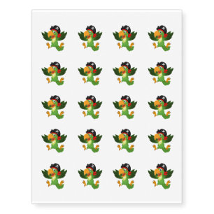 Temporary Tattoo Sheet-Pirate Parrot