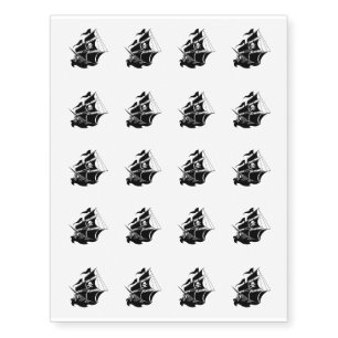 Temporary Tattoo Sheet-Pirate Ship