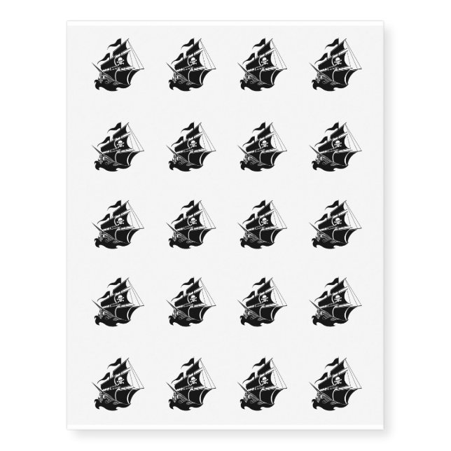 Temporary Tattoo Sheet-Pirate Ship (Front)