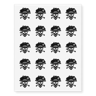 Temporary Tattoo Sheet-Pirate Skull