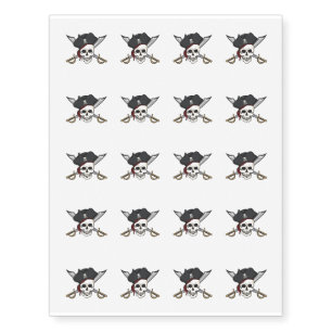Temporary Tattoo Sheet-Pirate Skull
