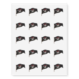 Temporary Tattoo Sheet-Pirate Skull Flag