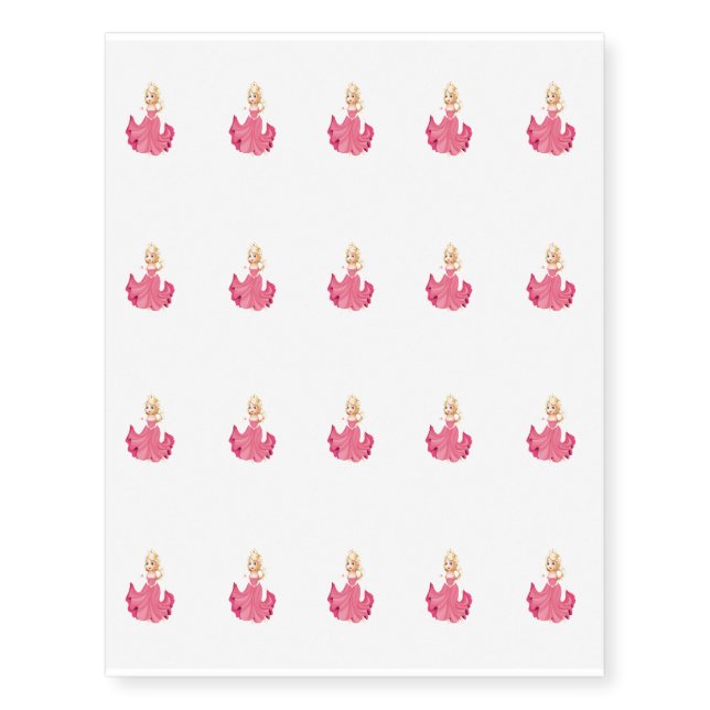Temporary Tattoo Sheet-Princess (Front)