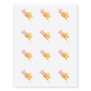 Temporary Tattoo Sheet-Princess Crown