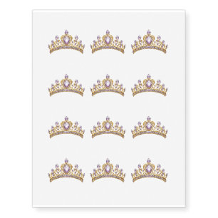 Temporary Tattoo Sheet-Princess Tiara